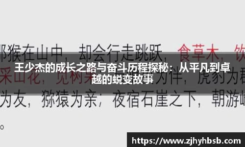 王少杰的成长之路与奋斗历程探秘：从平凡到卓越的蜕变故事